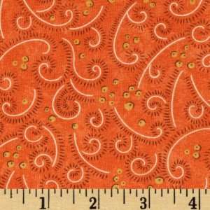  44 Wide Mdoa Awesome Swirls Pumpkin Fabric By The Yard 