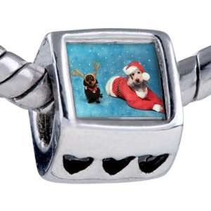 Santa Reindeer Dogs Beads   Biagi Bead & Bracelet Compatible
