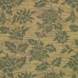 Lovely Olive Green/Tan Floral Crypton Upholstery1087674  