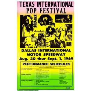  Texas International Pop Festival Concert Poster
