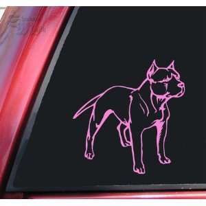  Pit Bull / Pitbull Full Body Vinyl Decal Sticker   Pink 