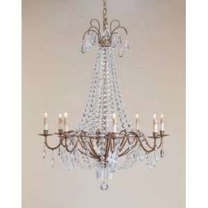 Currey and Company 9876 8 Light Versailles Chandelier, Rhine Gold 