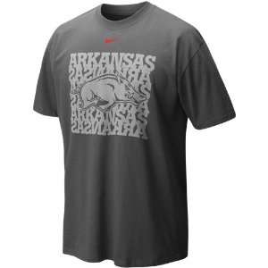  Nike Arkansas Razorbacks Charcoal Undercover Logo T shirt 