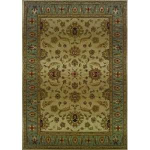  Dawn Collection Blue Olive Green Floral Area Rug 7.90 x 11 