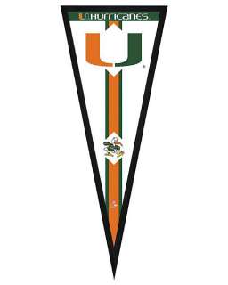 Miami Hurricanes 13x33 Framed Pennant Photo   Combined Shipping  