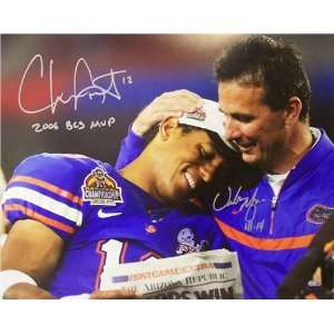 Chris Leak/Urban Meyer Autographed/Hand Signed Florida Gators 16x20 