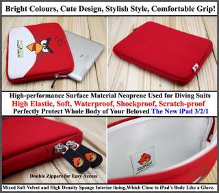   BIRDS Soft Sleeve Case Pouch Cover 4 iPad 1/2(HQCute Bag)  