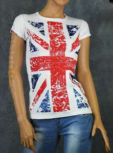   Ladies Glittery London Union Jack Flag T Shirts Free UK Post  