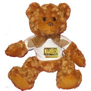 com ULTIMATE WARRIOR CHALLENGE FINALIST Plush Teddy Bear with WHITE T 