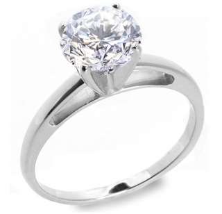 35 CT H/VS1 ROUND DIAMOND SOLITAIRE RING 14K W GOLD  