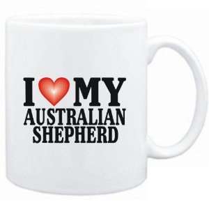  Mug White  I LOVE Australian Shepherd  Dogs