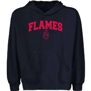  UIC Flames Youth Navy Blue Logo Arch Pullover Hoody 