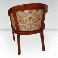 Ward Bennett Enron Carved Cherry Wood Side Chairs  
