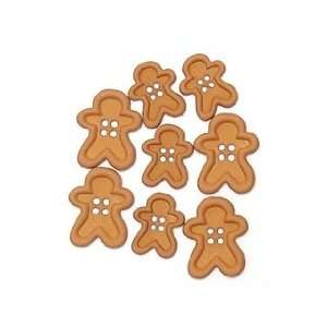  Jesse James Embellishments Chunky Gingerbread Men (6 Pack 