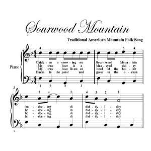  Sourwood Mountain Big Note Piano Sheet Music Traditional 