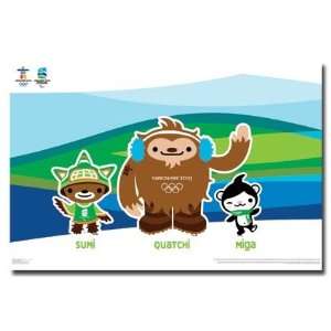  2010 VANCOUVER OLYMPIC MASCOTS OLYMPICS NEW POSTER 9529xxx 