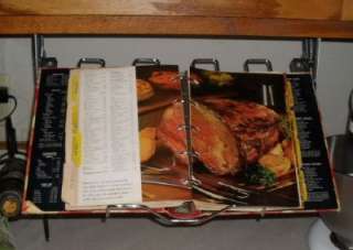 Under Cabinet Pull Down CookBook Rack  