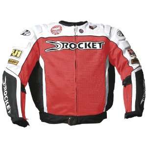 Joe Rocket UFO Mens Textile Mesh Motorcycle Jacket Red/White/Black 