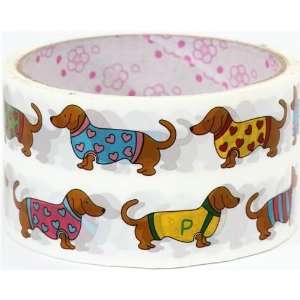  cute big white Deco Tape dachshund dogs Toys & Games