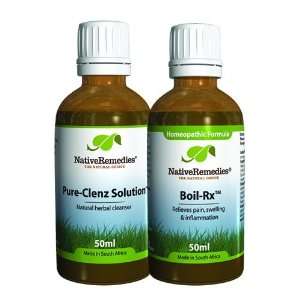 Native Remedies Combo Pack (Boil RX 50 ml, Pure Clenz Solution 50 ml)
