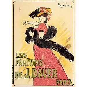  FASHION PINK DRESS PERFUME PARFUMS J. DAVER PARIS VINTAGE 