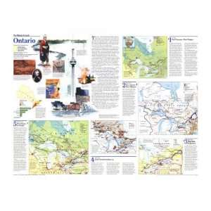 Ontario Map 1996 Side 1 Giclee Poster Print, 24x18