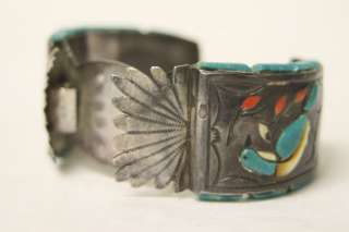 VTG Navajo H. Spencer Sterling Silver & Turquoise Watch Band Amazing