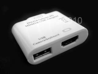 HDMI Adapter USB Connector Kit for iPad 2 iPhone 4 Ipod  
