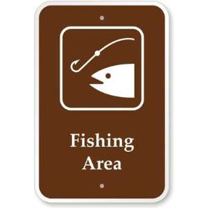  Fishing Area (with Graphic) Diamond Grade Sign, 18 x 12 
