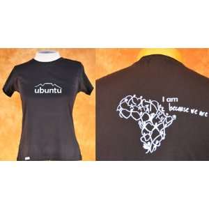  Womens Ubuntu T shirt I am because we are. Organic 