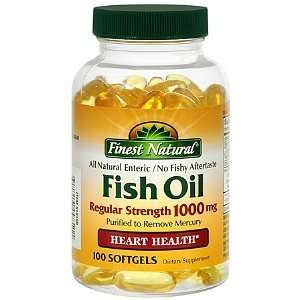  Finest Natural Fish Oil 1000mg Softgels, 100 ea Health 
