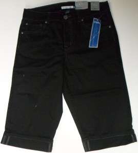 Bandolino Denim Capris 6 Stretch BandolinoBlu Black BRADY Cuffed Capri 