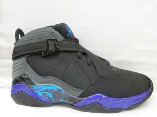 Nike Air Jordan 8.0 Black Concord Aqua Purple Basket Ball Sneakers 