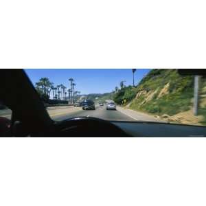 Cars Moving on the Road, Pacific Coast Highway, Santa Monica 
