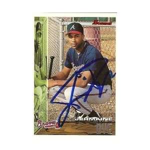  Jermaine Dye Atlanta Braves 1995 Bowman Signed Trading 