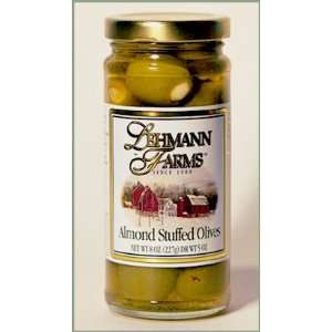Almond Stuffed Olives / 8 oz Jar/ 6 Jars  Grocery 