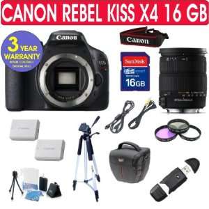  CANON REBEL KISS X4 + Sigma 18 200mm F3.5 6.3 DC OS Lens 