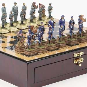  American Civil War Chessmen & Tribeca Cabinet Board Toys 