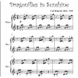   Dragonflies in Sunshine Reineke Easy Piano Sheet Music Reineke Books