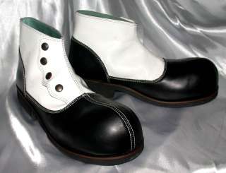 Pro leather clown shoes Malevo model Black & White MJ  