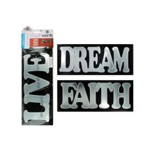 Bulk Pack of 12   Self adhesive inspirational words wall decor (Each 