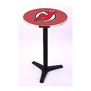  New Jersey Devils HBS Pub Table with Black Wrinkle base 