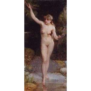   Inch, painting name The Bather, by Munier Emile