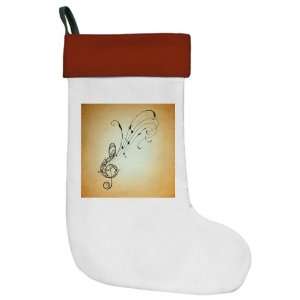    Christmas Stocking Treble Clef Music Notes 