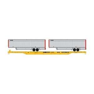  HO Trailer Train 85 Flat Car with 2 40 Trailers Toys 