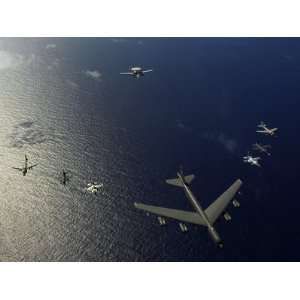  A U.S. Air Force B 52 Stratofortress Aircraft Leads a 