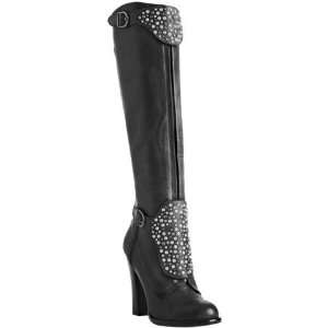  Candela black leather Polo studded boot 