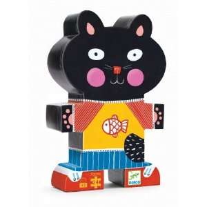  Djeco Silhouette Jigsaw puzzle   Meow and the Funny fish Toys & Games