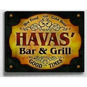  Havass Bar & Grill 14 x 11 Collectible Stretched 