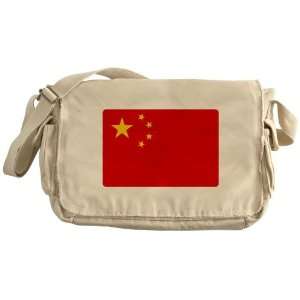  Khaki Messenger Bag Chinese China Flag HD 